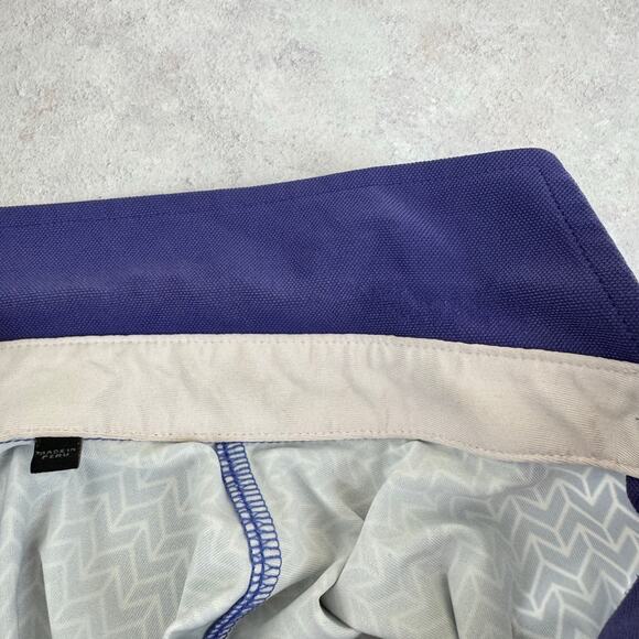 Greyson Golf Polo Shirt Men’s XL Performance Purple White Stripe READ - Picture 10 of 12